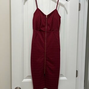 Charlotte Russe Burgundy Midi Dress